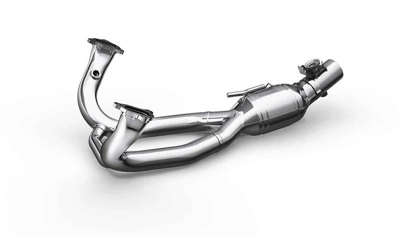Colector de escape cromado OEM 18519829769 para motos BMW R 1250 GS, R 1250 GS Adventure, R 1250 RT, R 1250 R, R 1250 RS. Original BMW Motorrad.