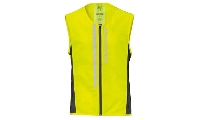 Chaleco HighViz amarillo neón talla L OEM 76427109638 para BMW Motorrad. Original BMW Motorrad.