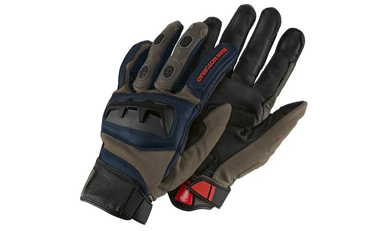 Guantes GS Rallye caqui/azul talla 6 OEM 76217913922 para BMW Motorrad. Original BMW Motorrad.