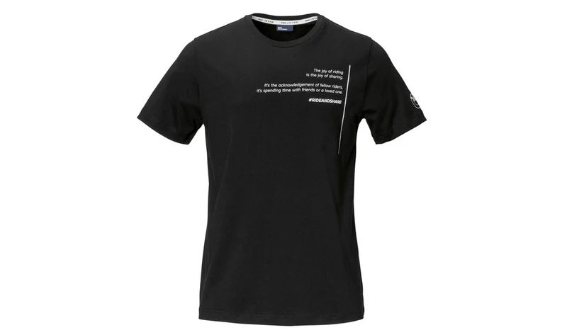 Camiseta negra para hombre talla XXL con diseño "Make Life a Ride" OEM 76617109799. Válido para BMW. Original BMW Motorrad.