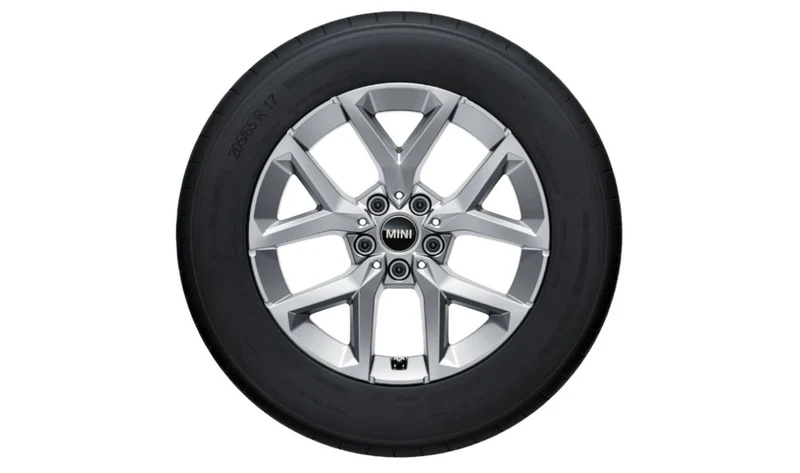 Rueda completa de invierno Y-Spoke 896 Orbit Grey 17" OEM 36115A8E5B7 para MINI Countryman U25 (10/2022 - 03/2025). Original MINI.