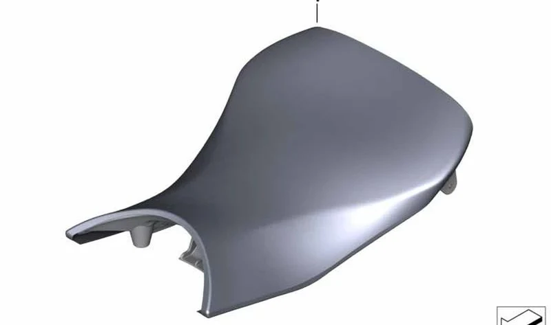 Banco del asiento trasero OEM 52538569714 para BMW Motorrad S1000RR (K67), M1000RR (K66). Original BMW Motorrad.