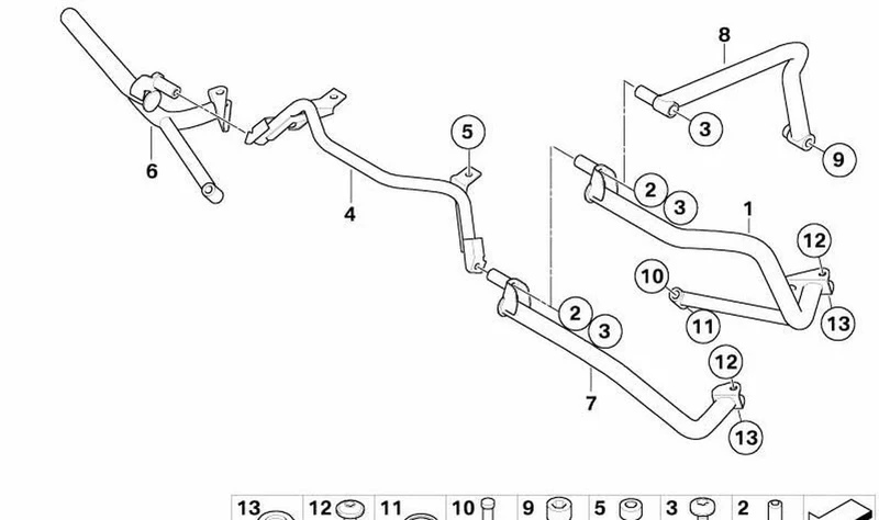 Asidero practicable trasero OEM 46547693198 para motos BMW R1200RT, R900RT. Original BMW Motorrad.