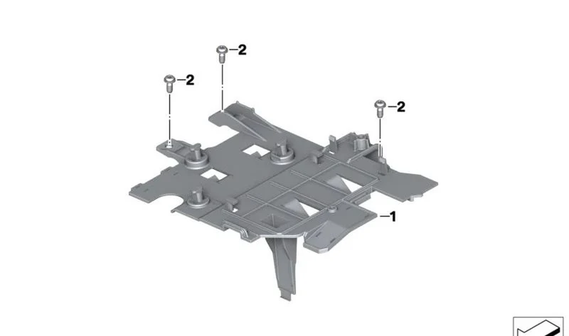 Tapa soporte de batería OEM 61219480669 para BMW Motorrad R 18, R 18 Classic. Original BMW Motorrad.