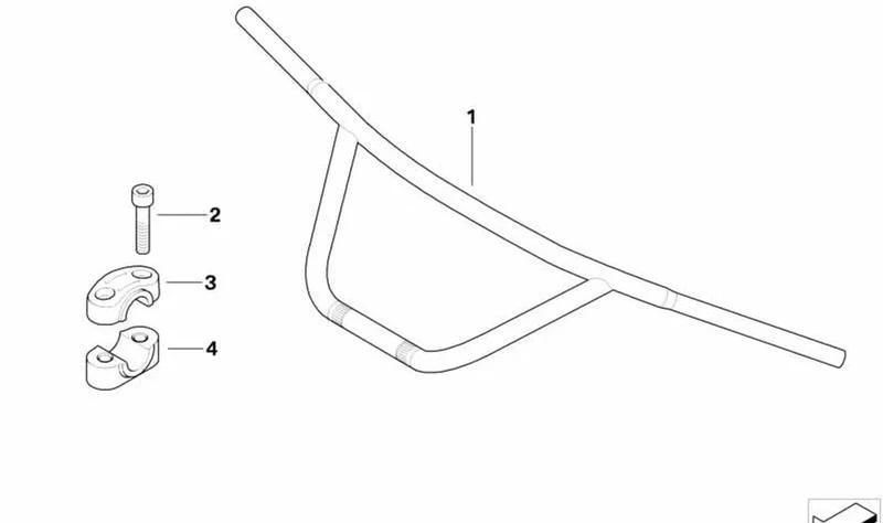 Manillar ancho OEM 32712335431 para motos BMW R 850 C, R 1200 C, R 1200 C Independent. Original BMW Motorrad.