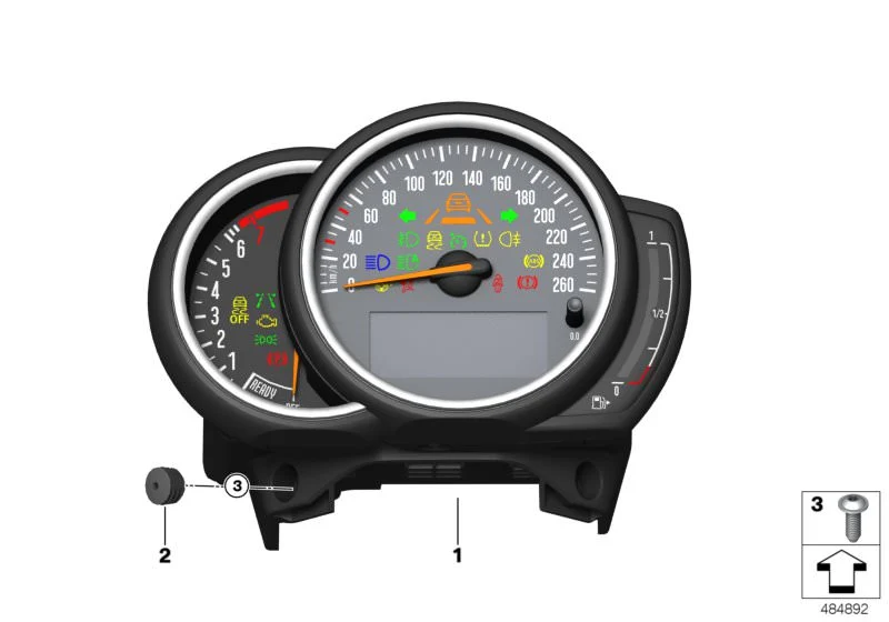 Cuadro de instrumentos OEM 62108779666 para MINI F56, F54, F57, F60 y más. Original MINI.