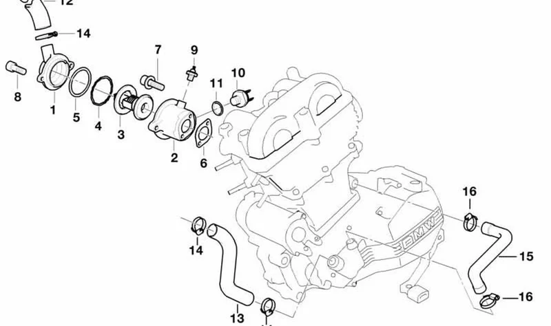 Junta OEM 11532343270 para motos BMW F 650, F 650 ST (E169). Original BMW Motorrad.