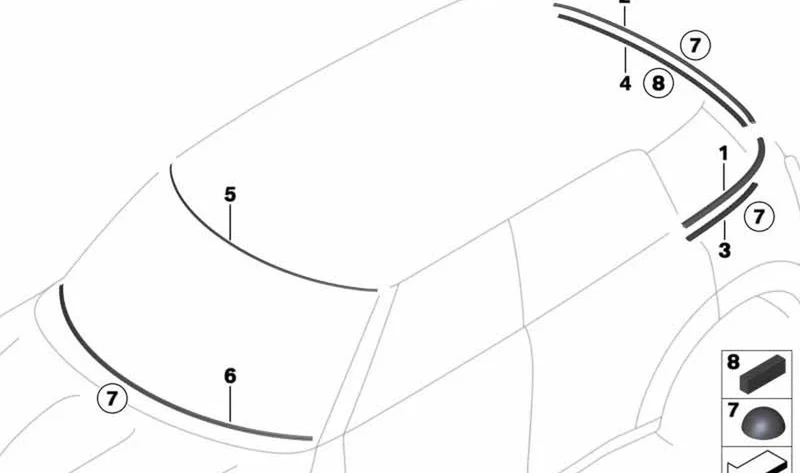 Listón de soporte derecho OEM 51379803784 para MINI Countryman R60 (2010-2016). Original MINI.