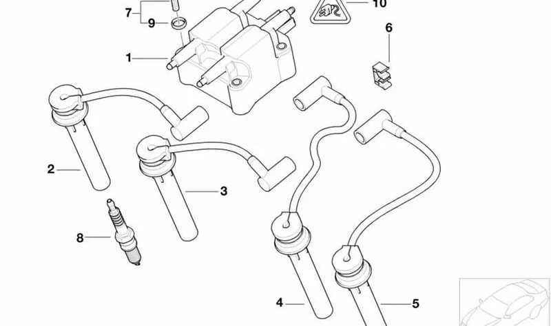 Anillo aislador OEM 12137510737 para MINI R50, R53, R52 Cabrio. Original MINI.