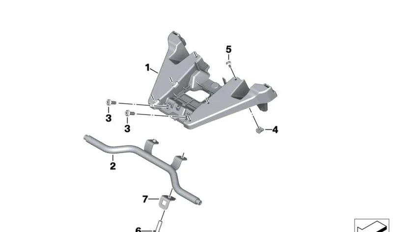Soporte para faro suplementario OEM 46639899454 para motos BMW R 18 B, R 18 Transcontinental. Original BMW Motorrad.