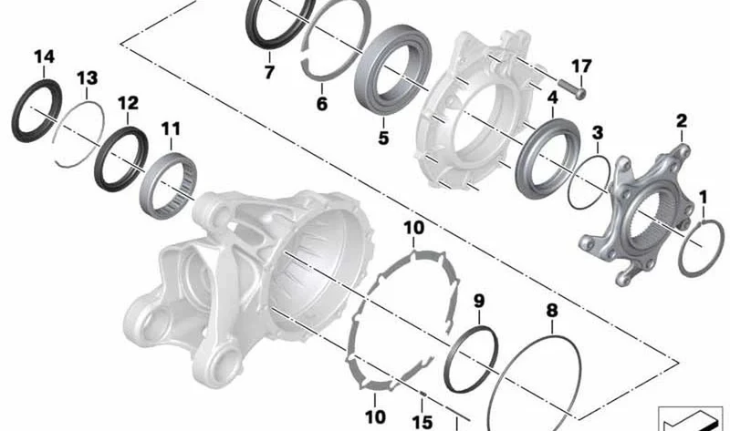 Arandela de ajuste 0,9 mm OEM 33117690612 para motos BMW K1200S, K1300S, R1200GS, R nineT... y más. Original BMW Motorrad.