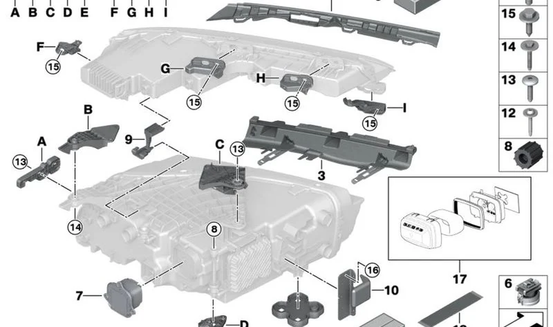 Enclavamiento OEM 63117489213 para MINI F56, F55, R56, Countryman F60... y más. Original MINI.