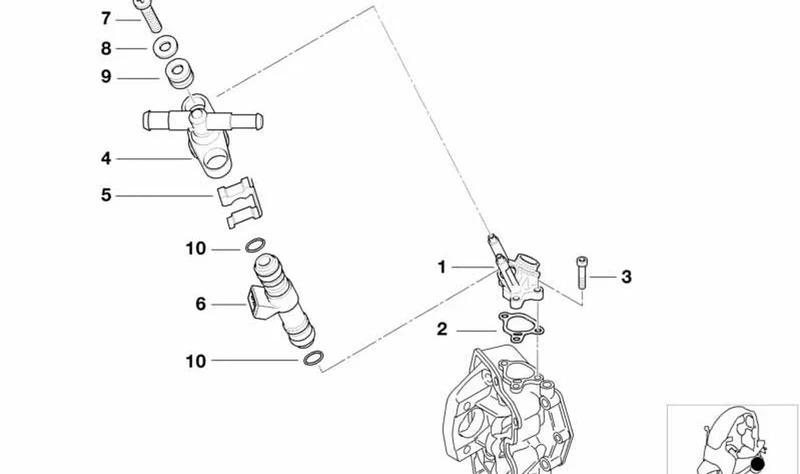 Válvula de inyección OEM 13641343025 para motos BMW C1 125, C1 200. Original BMW Motorrad.