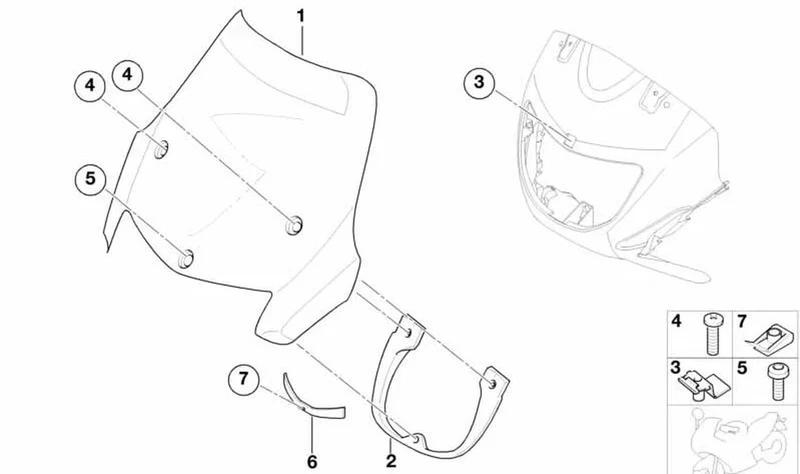 Chapa de refuerzo OEM 46637657922 para BMW Motorrad F 650 GS, F 650 GS Dakar. Original BMW Motorrad.
