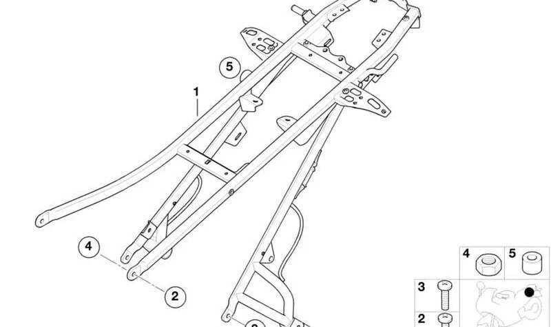 Soporte de goma OEM 18211342283 para motos BMW R1200GS, R1250GS, F800GS, C650GT... y más. Original BMW Motorrad.