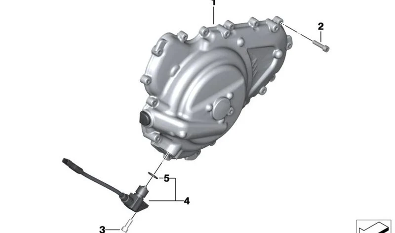 Tapa izquierda OEM 11267729690 para motos BMW C 600 Sport, C 650 GT. Original BMW Motorrad.