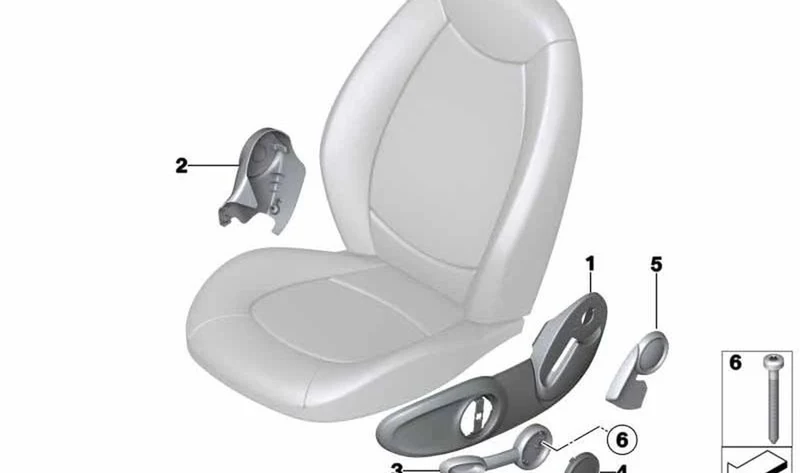 Empuñadura exterior izquierda OEM 52109802701 para MINI Countryman R60 (01/2010-10/2016). Original MINI.