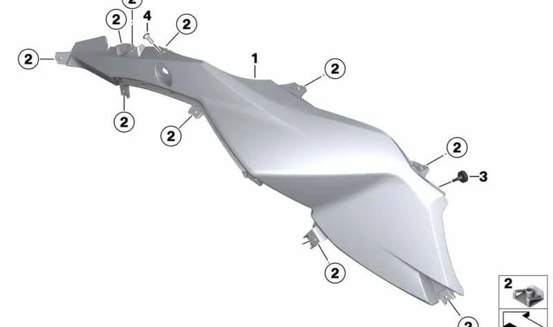 Pieza lateral del carenado delantero izquierdo OEM 46638526811 para BMW Motorrad F 800 GS, F 800 GS Adventure... y más. Original BMW Motorrad.