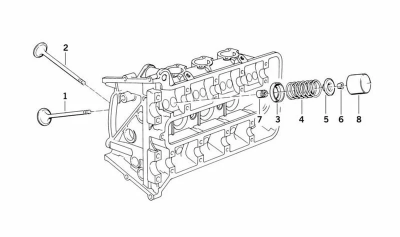 Válvula de escape OEM 11341465241 para motos BMW K1200GT, K1200RS, K1200LT. Original BMW Motorrad.