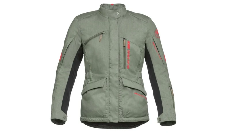 Chaqueta GS Puna Gore-Tex caqui talla 36 OEM 76135A80E00 para motos BMW. Original BMW Motorrad.