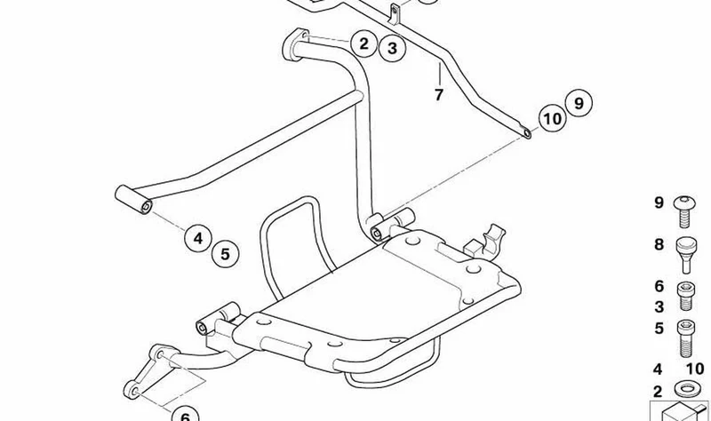 Apoyo de goma OEM 52531230319 para motos BMW R1200GS, F800GS, K1600GT... y más. Original BMW Motorrad.
