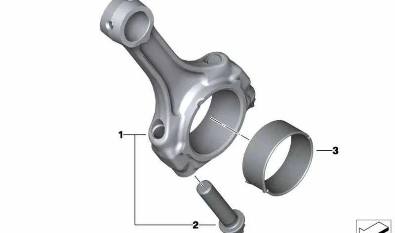 Biela clase 2 OEM 11248536341 para motos BMW S 1000 R, S 1000 RR, S 1000 XR, M 1000 R, M 1000 XR. Original BMW Motorrad.