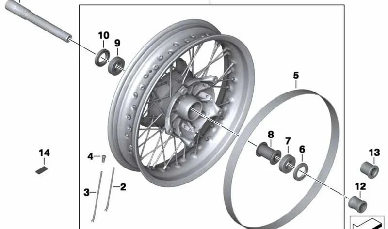 Retén para eje delantero OEM 36318558437 para motos BMW R nineT (2013-2016). Original BMW Motorrad.