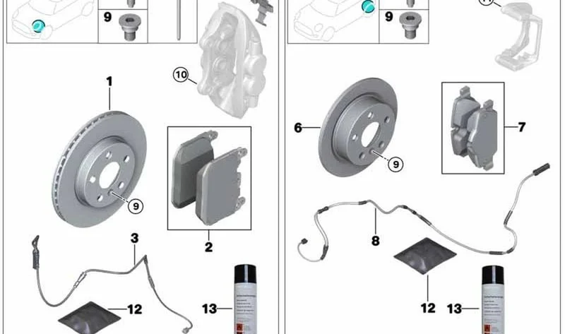 Disco de freno trasero OEM 34216784389 para MINI R56, Clubman R55, Cabrio R57, Coupé R58, Roadster R59... y más. Original MINI.