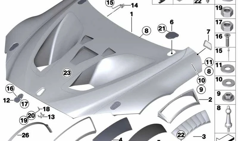 Remache de macho OEM 07129948764 para motos BMW R 1100 R, R 1100 RT, R 850 R, R 850 RT, R 1200 CL, R 1150 RT... y más. Original BMW Motorrad.