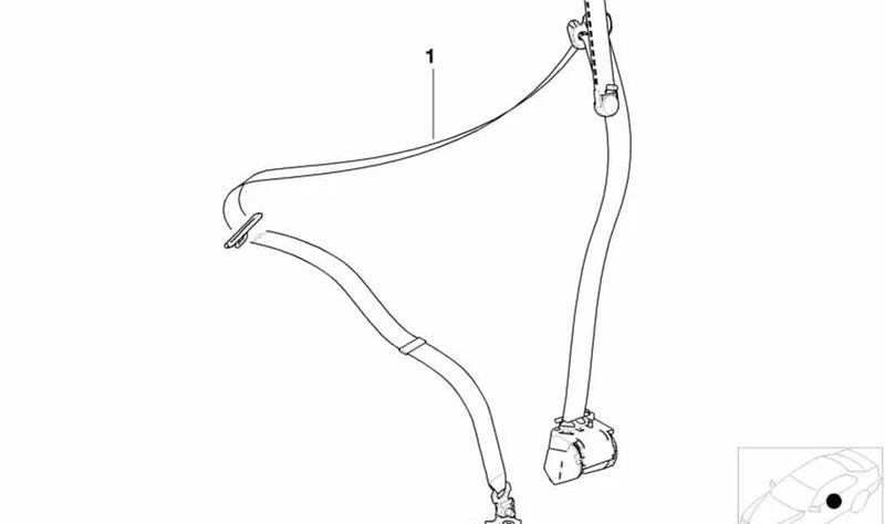 Cinturón de seguridad delantero izquierdo beige OEM 72117030993 para BMW X5 E53 (10/1998 - 09/2006). Original BMW.