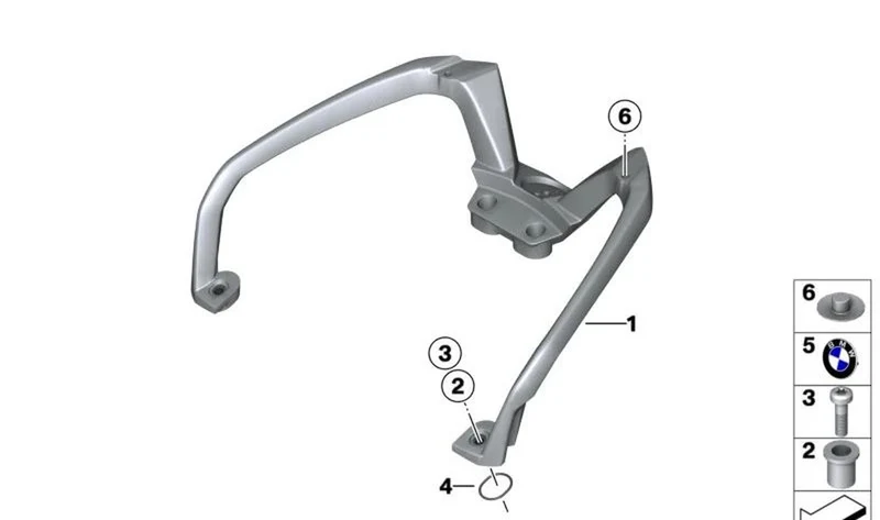 Soporte de plaquita OEM 31427713948 para motos BMW C 650 GT, F 800 GT, F 800 R... y más. Original BMW Motorrad.