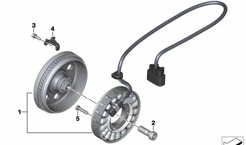 Generador OEM 12318396695 para motos BMW S 1000 R, S 1000 RR, M 1000 RR, M 1000 R. Original BMW Motorrad.