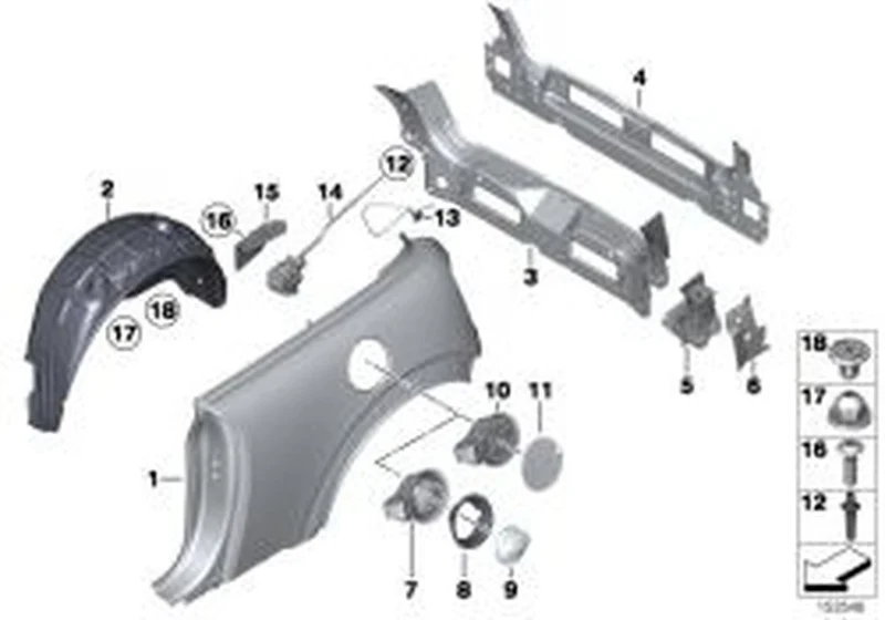 Soporte de mecanismo de maniobra OEM 41352752429 para MINI R56, R56 LCI. Original MINI.