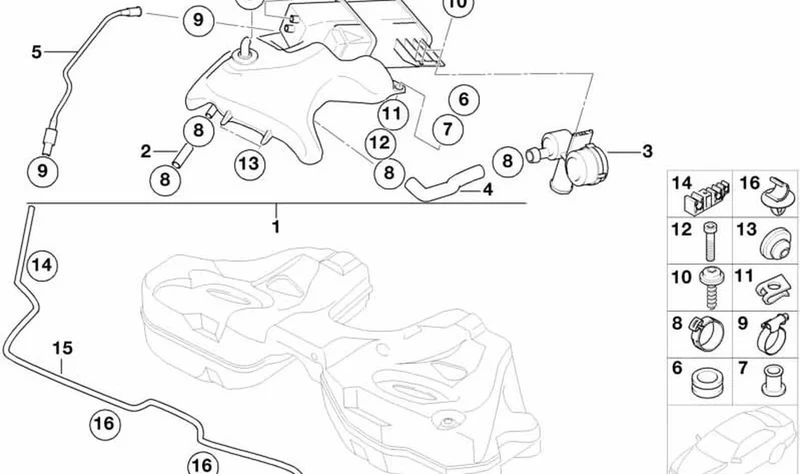 Casquillo distanciador OEM 16117195118 para MINI R50, R53, R56, Clubman R55, Cabrio R52, Countryman F60... y más. Original MINI.