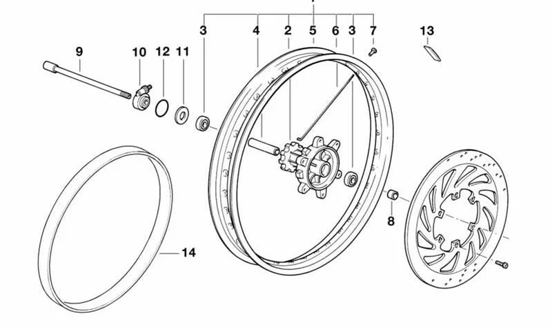 Radio delantero izquierdo OEM 36312345353 para motos BMW F 650, F 650 ST. Original BMW Motorrad.