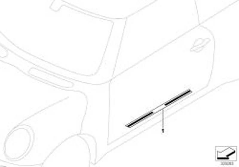 Paramento de entrada delantero OEM 51477406655 para MINI R55, R56, R57, R58, R59, R60, R61. Original MINI.