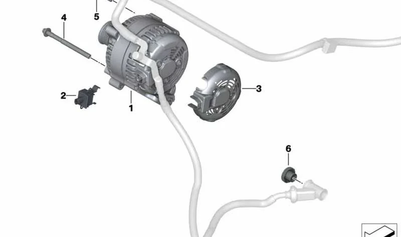 Generador OEM 12318680374 para MINI F56, F55, Clubman F54, Cabrio F57, Countryman F60 y más. Original MINI.