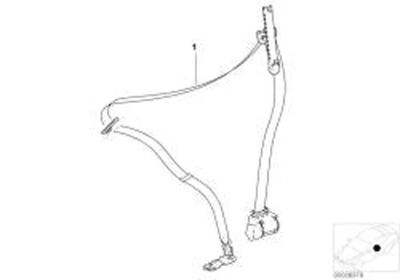 Cinturón de seguridad delantero izquierdo OEM 72117030991 para BMW X5 E53 (1998-2006). Original BMW.