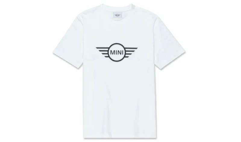 Camiseta blanca XXL con logotipo en relieve OEM 80145B32055 para MINI. Original MINI.