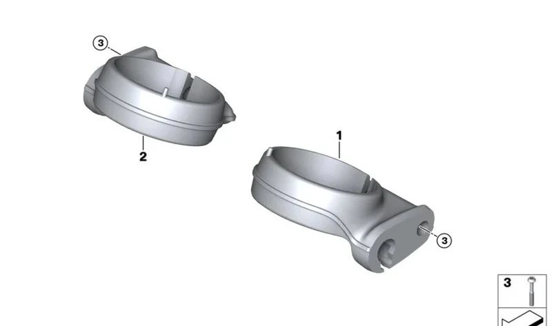 Soporte intermitente derecho OEM 63138354918 para motos BMW R nineT Pure, R nineT Scrambler, R nineT Urban G/S. Original BMW Motorrad.