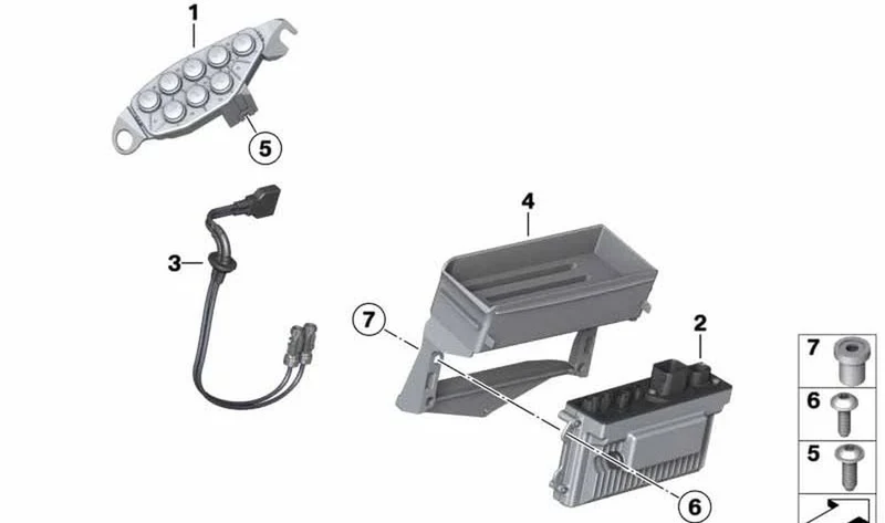 Cable USB/AUX OEM 65147709549 para motos BMW R1200RT, R900RT (K26). Original BMW Motorrad.