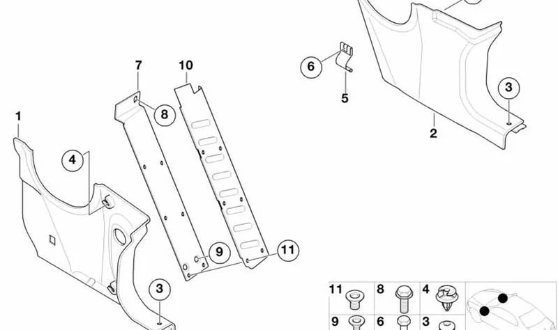 Tornillo Torx avellanado OEM 07146980129 para MINI R56, R58, R59, BMW E60, E63, X5 E70... y más. Original BMW y MINI.