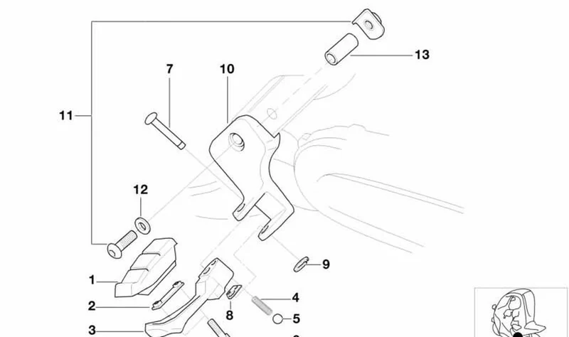 Perno OEM 46712335607 para BMW Motorrad R1100S, C1... y más. Original BMW Motorrad.