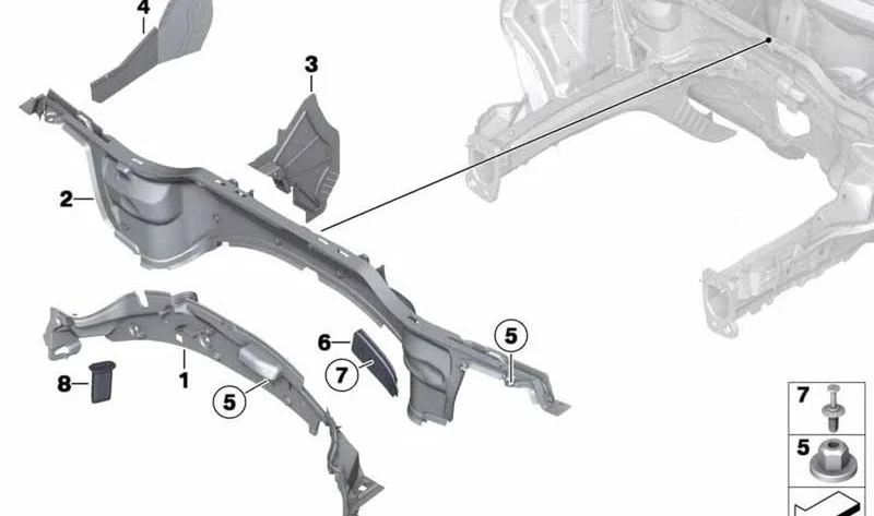 Revestimiento pared frontal pieza inferior OEM 51719801779 para MINI Countryman R60, Paceman R61. Original MINI.