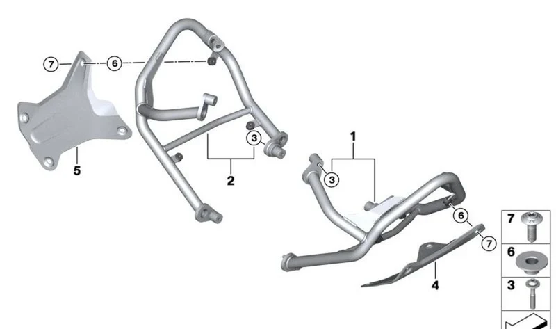 Casquillo OEM 11844B07174 para motos BMW R 1300 GS (05/2022 - 03/2025). Original BMW Motorrad.