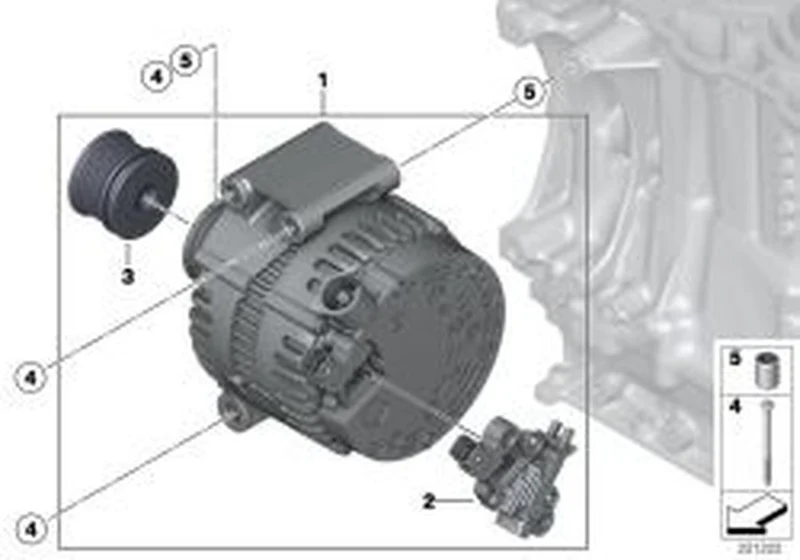 Polea del generador OEM 12317575518 para MINI R56, R56 LCI, Clubman R55, Cabrio R57, Coupé R58, Roadster R59, Countryman R60, Paceman R61... y más. Original MINI.