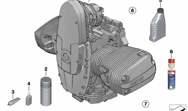 Juego de reparación para cambio de aceite OEM 11001341616 para motos BMW R1100GS, R1150GS, R850R, R1100RT... y más. Original BMW Motorrad.