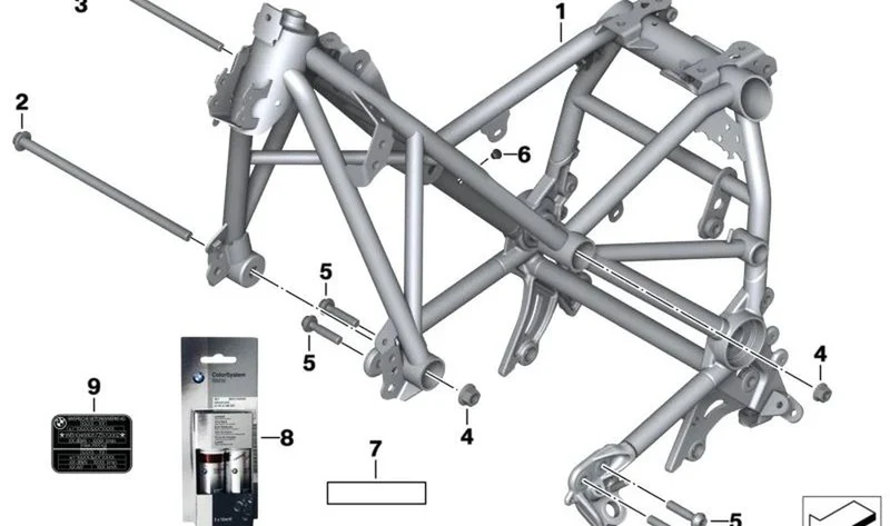 Rotuló indicativo "Instrucción Ruido" OEM 71229898445 para motos BMW R1250GS (09/2017-08/2020). Original BMW Motorrad.