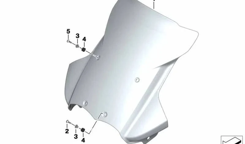 Parabrisas colorado OEM 71607708532 para motos BMW R1200GS, R1200GS Adventure. Original BMW Motorrad.