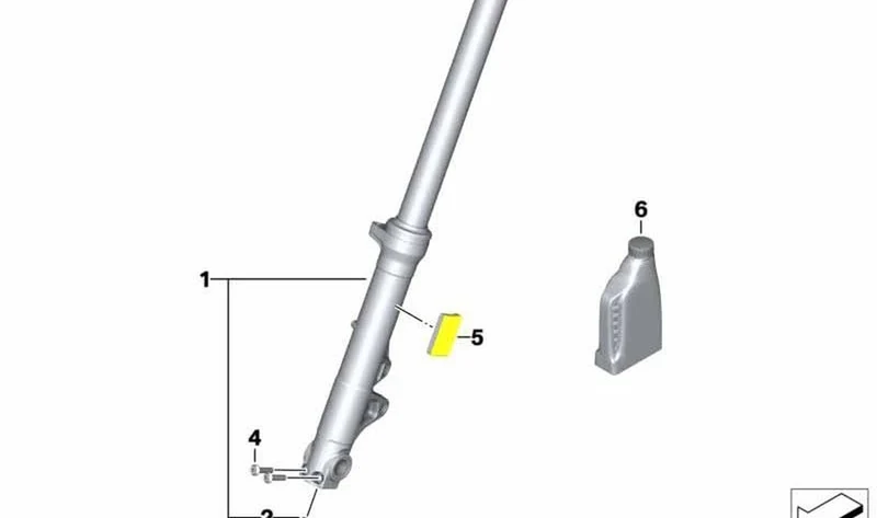 Rama de horquilla izquierda OEM 31429444369 para BMW R nineT Pure (K22) 01/2016-12/2020. Original BMW Motorrad.